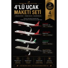 The Kibrit House 4’lü Uçak Maketi Seti - Atlasjet + Transavia + Uae Savaş Uçağı 1/100-200