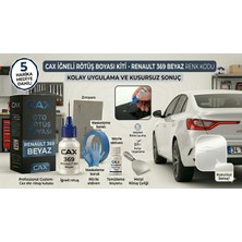 CAXCOLORS Cax [renault 369 Beyaz ] Iğneli Araç Oto Rötuş Boyası Seti Çizik Giderme Kiti + 5 Hediye