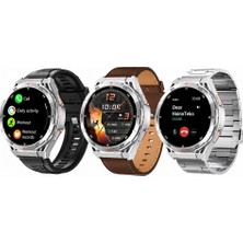 Hainoteko Gps-2 Akıllı Saat Gps Özellikli Amoled Ekran 3 Atm Su Geçirmez 3 Kordonlu Bluetooth Aramalı Gümüş