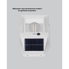 Timion Mey Ithalat® Solar Sensörlü Dış Mekan Lamba 3 Işık Modlu ve IP65 Dayanıklı