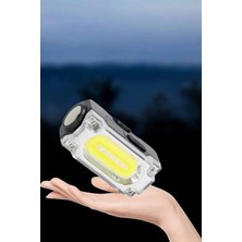 Timion Mey Ithalat® Kafa Lambası El Fenerli Kamp Lambası USB Şarjlı Esnek Lamba