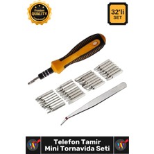 Wintoup #tornavida Premium Hassas Elektronik Laptop Hobi Onarım 32 Parça Telefon Tamir Mini Tornavida Seti