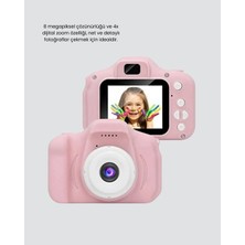Timion Mey Ithalat® Pembe Mini 1080P Hd Çocuk Kamera – 8mp, Video Kaydı,tf Kart Destekli