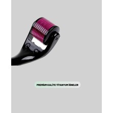 Timion Mey Ithalat® Evde Güvenli Kullanım Için Titanyum Derma Roller – Siyah Saplı