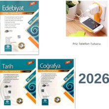 Sarmal Ayt Edebiyat +Ayt Tarih + Ayt Coğrafya Soru Bankaları Set Priz Tutucu Hediye