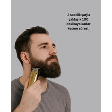Timion Mey Ithalat® Berber Tipi Saç Sakal Kesme Makinesi USB Şarjlı Sessiz Motorlu