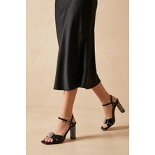 Nemesis Shoes Sharon Kadın Topuklu Abiye Sandalet Siyah