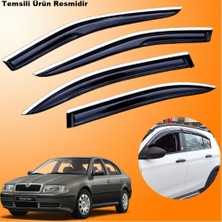 Friemats Skoda Octavia A4 Mügen Cam Rüzgarlığı Abs Krom Nikelajlı Cam Rüzgarlığı 1996-2004 Arası 4 Lü Set