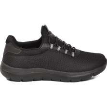 Look Life Siyah Fileli Hafif Esnek Erkek Spor Ayakkabı 26107 M