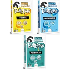 Günay 6. Sınıf Bumerang Türkçe + Matematik + Fen Bilimleri 32 Haftalık Deneme Seti
