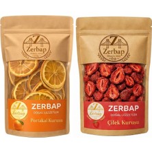 Zerbap Doğal Lezzetler Kurutulmuş Portakal & Çilek Kurusu 2'li Avantaj Seti (2 x 100 G)