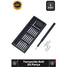 Wintoup #tornavida Hassas Onarım Seti Telefon Gözlük Saat Tamir 24IN1 Ergonomik 25 Parça Tornavida Seti