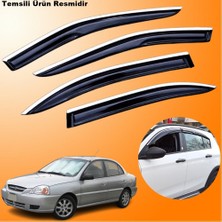 Friemats Kia Rio Sedan Mügen Cam Rüzgarlığı Abs Krom Nikelajlı Cam Rüzgarlığı 2002-2005 Arası 4 Lü Set