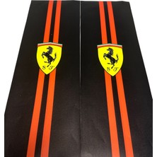 Depo Garaj Araç Direk Kaplama Folyosu Ferrari Modeli 54 x 20 cm (Sağ Sol Direk Için Çift Gönderilir)