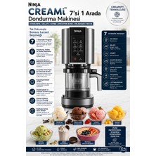 Ninja 7'si 1 Arada Dondurma Makinesi Creamify Teknolojisi ile Evde Dondurma, Gelato, Sorbe, Smoothie Bowl ve Milkshake Yapımı | Kişiselleştirilebilir Tarifler, Mix-In Özelliği, Pratik ve Profesyonel