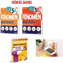Fenomen 5A+5B Matematik Soru Bankası + Arı 5.sınıf Paragraf Soru Bankası Set Priz Tutuculu