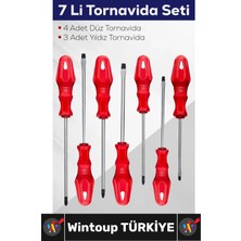 Wintoup #tornavida Profesyonel Montaj Onarım 7'li Tornavida Seti 4 Adet Düz 3 Adet Yıldız Tornavida