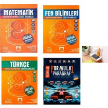 Fenomen Mozaik 2026 Müfredat 8.sınıf Türkçe-Mat -Fen +Formula 1 Paragraf Soru Bankaları Set Priz Tutuculu