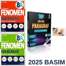Fenomen 8.sınıf (A) Serisi Matematik + Fen + Strateji Gün Gün Paragraf Set 2026 Lgs Priz Tutuculu