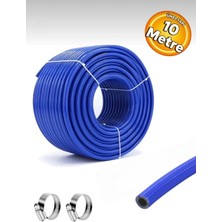 Sel SLM10 10 Metre Thermo Kompresör Hava Hortumu Mavi 8 mm 10 Metre + 2 Adet Kelepçe