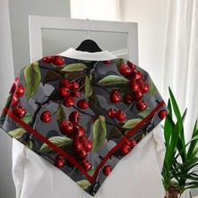 Lente Aksesuar Kadın Premium Desenli Boyun Çanta ve Saç Fuları 70X70 cm