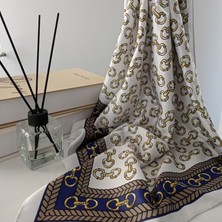 Lente Aksesuar Kadın Premium Desenli Boyun Çanta ve Saç Fuları 70X70 cm