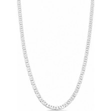 Oya Silver Barlı Gümüş Erkek Zincir Kolye 55CM [ZK409]