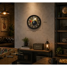 Armasse Galaksi Işıklı 20X20 cm Dekoratif Duvar Saati