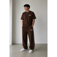 Şerit Detaylı Baggy Tişört Eşofman Takımı