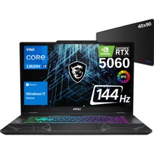 MSI Msı Cyborg 17 B13WFKG Intel Core I7 13620H 16GB 2tb SSD RTX5060 17.3" Fhd 144Hz Windows 11 Home Taşınabilir Bilgisayar - Mouse Pad Wz6
