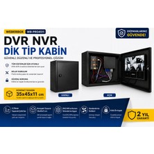 Weberbox WB-PRO4511 Dvr Nvr Güvenlik Kamera Kabini 35X45X11 cm Kilitli Metal Kutu Güvenlik Sistem Kabini