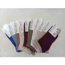 Pera Socks 10'lu Kadın Patik Çorap Nefes Alan Sıkmayan Lastikli DM23