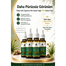 Tulip Life Cyperus Oil (Saad Yağı) Tüy Görünümünü Azaltmaya Yardımcı Bakım Yağı 20 ml 4’lü Set