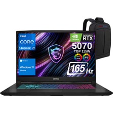 MSI Msı Katana 15 Hx B14WGK Intel Core I7 14650HX 32GB 2tb SSD Rtx 5070 2k Qhd 165Hz 15.6" Windows 11 Home Taşınabilir Bilgisayar - Webzone Çanta Wz4