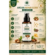 Tulip Life Argan Repair Pro Saç Serumu – Yıpranmış ve Kırık Saçlar Için Onarıcı, Besleyici & Parlaklık Veren Argan Yağı Serumu 100 ml