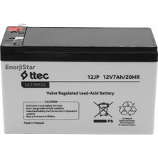 Enerjistar Çocuk Akülü Araba Için 12V 7AH 12 Volt 7 Amper Çocuk Oyuncak Araba Araç Aküsü Pili Bataryası