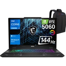 MSI Msı Cyborg 17 B13WFKG Intel Core I7 13620H 32GB 2tb SSD RTX5060 17.3" Fhd 144Hz Windows 11 Home Taşınabilir Bilgisayar - Webzone Çanta Wz4