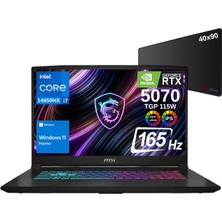 MSI Msı Katana 15 Hx B14WGK Intel Core I7 14650HX 64GB 1tb SSD Rtx 5070 2k Qhd 165Hz 15.6" Windows 11 Home Taşınabilir Bilgisayar - Webzone Mouse Pad Wz9