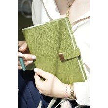 Mcreative Victorias Journals Executive Vegan Deri Defter. A5. 100 Gr. 240 Sayfa. Kenar Yaldızlı Yeşil