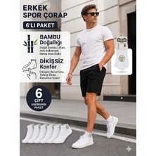 Km Collections 6'lı Paket Dikişsiz Bambu Patik Çorap Bay&bayan