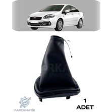 Parçamatik Fiat Linea Uyumlu Vites Körüğü Siyah Suni Deri Vites Kılıfı