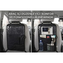 Nova Textile Araç Içi Koltuk Arkası Düzenleyici, Oto Koltuk Arkası Organizer ve Koruyucu, Tablet Bölmeli, Çok Amaçlı Organizer