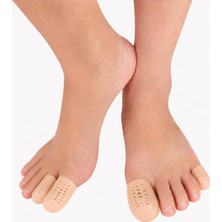 Sanal Trend 2 Çift Silikon Ten Rengi El Ayak Parmak Delikli Koruyucu Uzunluk 4 cm