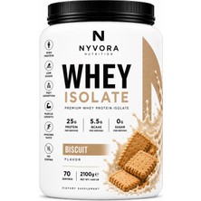 Nyvora Whey Isolate Protein Bisküvi Aromalı 2100 gr 70 Servis