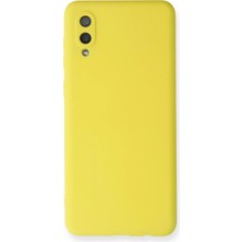 Belirtilmemiş Galaxy A02 Kılıf Nano Içi Kadife Silikon - Sarı