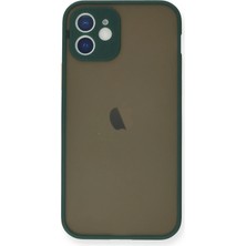 Belirtilmemiş Iphone 12 Mini Kılıf Montreal Silikon Kapak - Yeşil