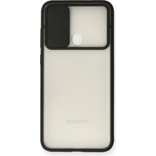 Belirtilmemiş Galaxy A11 Kılıf Palm Buzlu Kamera Sürgülü Silikon - Siyah