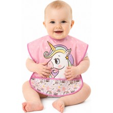 Lilliy Unicorn Mama Önlüğü Kısa Kollu Bağlamalı Ayarlanabilir Sıvı Geçirmez Aktivite Önlüğü 6-24 Ay