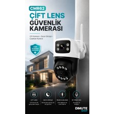 Dimute Shop CMR62 Çift Lens Wifi Güvenlik Kamerası Ptz Gece Görüşlü Hareket Takipli Ip Kamera