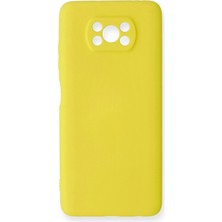 Belirtilmemiş Pocophone X3 Kılıf Nano Içi Kadife Silikon - Sarı